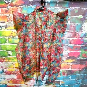Silk floral top